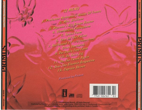 Primus – Tales From The Punchbowl - Used CD