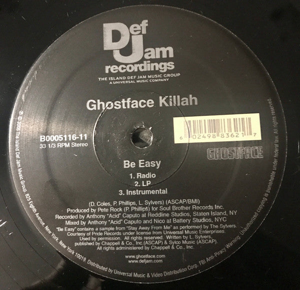 Ghostface Killah – Be Easy (Used vinyl)