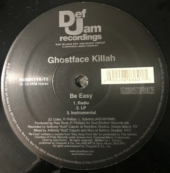 Ghostface Killah – Be Easy (Used vinyl)