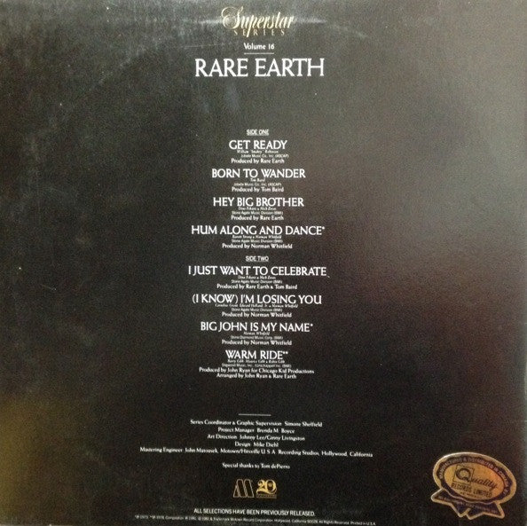 Rare Earth – Rare Earth (Used vinyl)