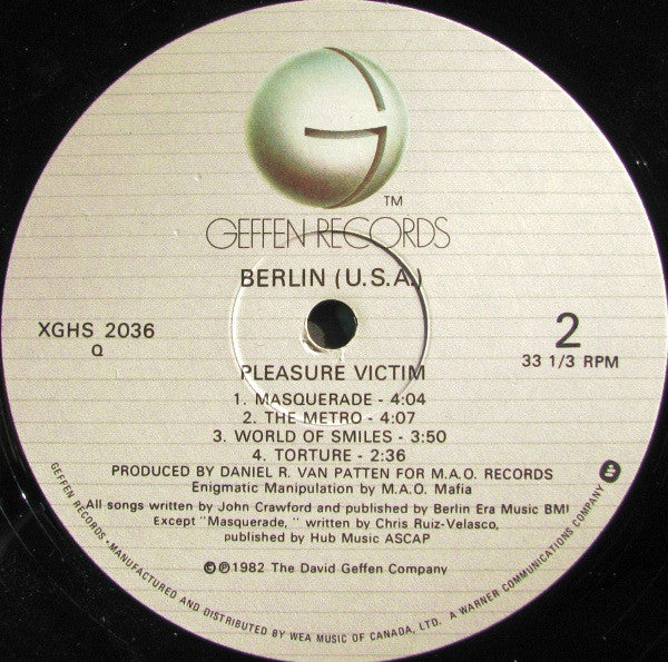 Berlin – Pleasure Victim (Used vinyl)