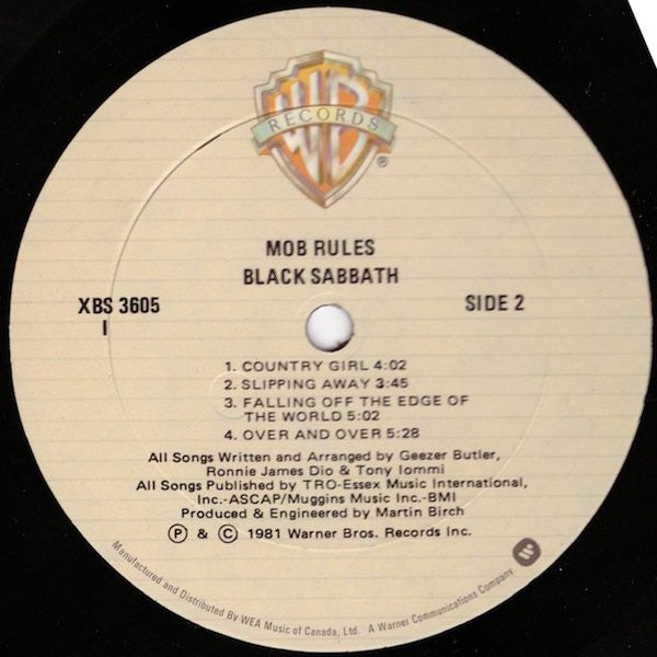 Black Sabbath - Mob Rules (Used vinyl)