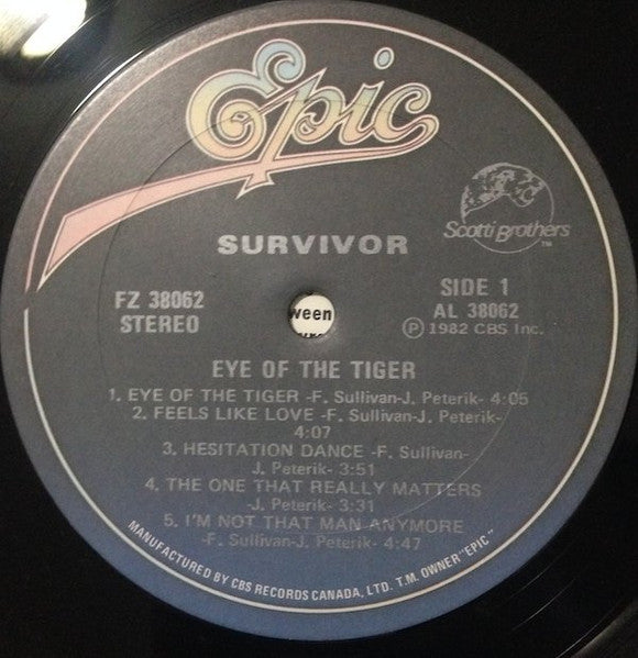 Survivor – Eye Of The Tiger (Used vinyl)