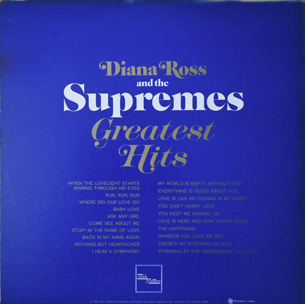 Diana Ross And The Supremes* – Greatest Hits (Used vinyl)