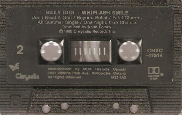Billy Idol – Whiplash Smile (Used cassette)