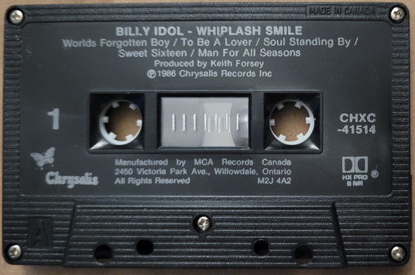 Billy Idol – Whiplash Smile (Used cassette)