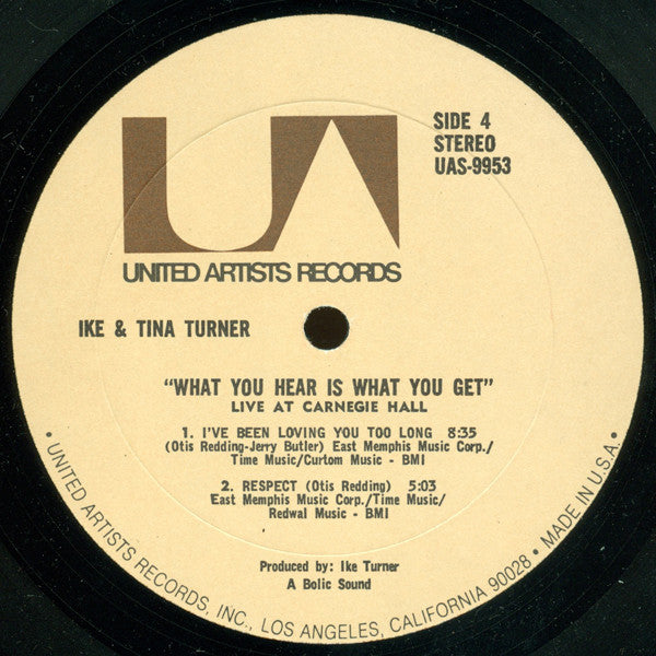 Ike & Tina – What You Hear Is What You Get Live At Carnegie Hall (Used vinyl)