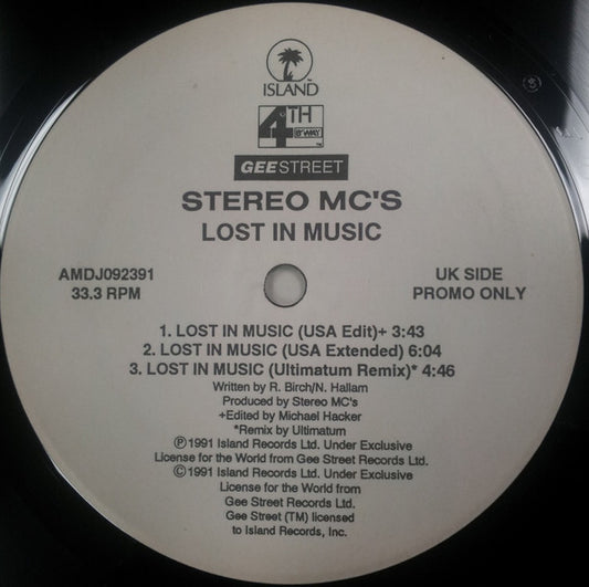 Stereo MC's, Tam Tam – Lost In Music / Do It Tam Tam (Used vinyl)