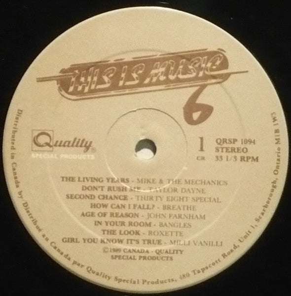 Various – This Is Music 6 (Used vinyl)