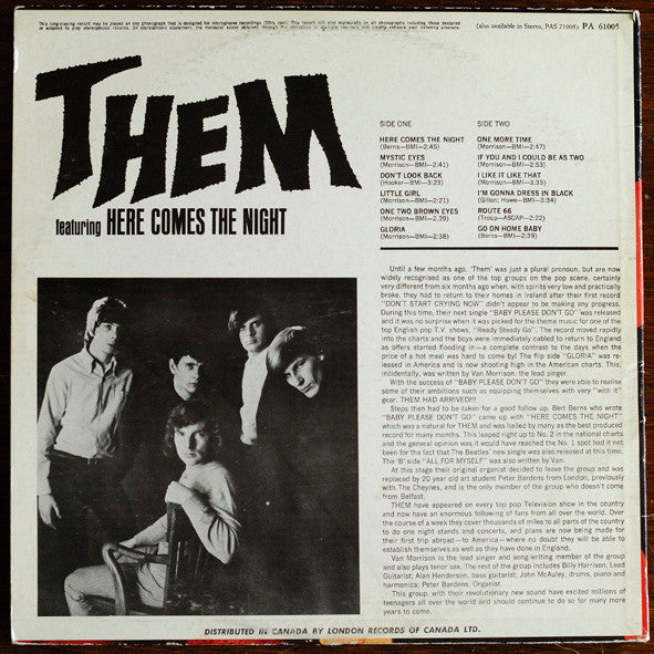 Them – Here Comes The Night (Used vinyl)