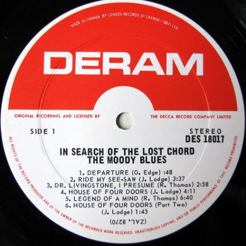 The Moody Blues – In Search Of The Lost Chord (Used vinyl)