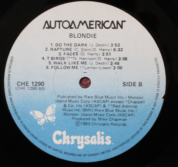 Blondie – Autoamerican (Used vinyl)