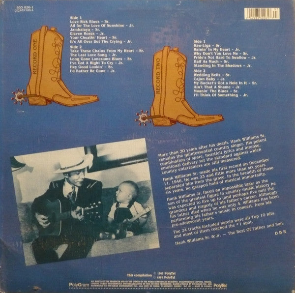 Hank Williams, Hank Williams Jr. – 24 Karat Hits - A Double Dozen Of All Time Greats (Used vinyl)