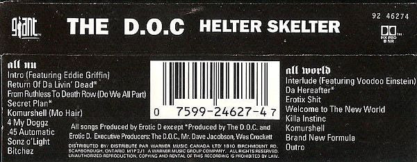 The D.O.C. – Helter Skelter (Used cassette)