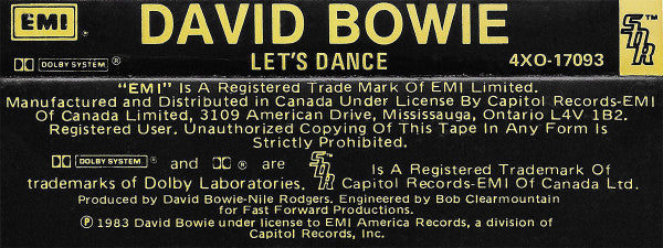David Bowie – Let's Dance (Used cassette)
