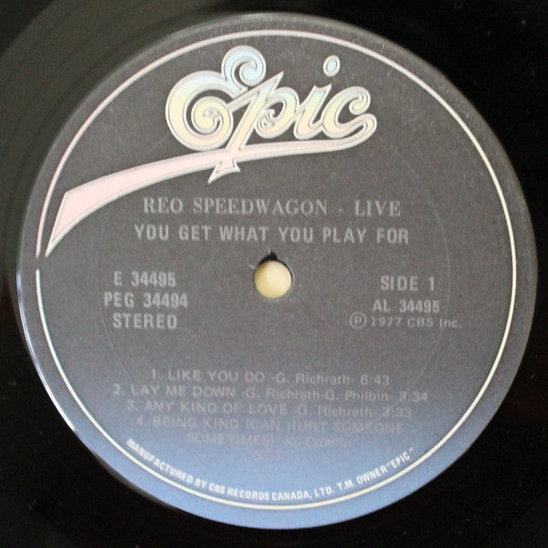 REO Speedwagon – Live-You Get What You Play For (Used vinyl)