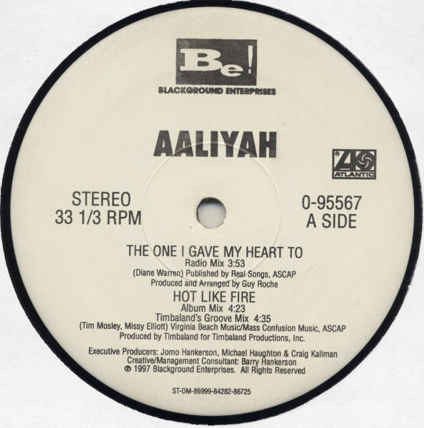 Aaliyah – The One I Gave My Heart To / Hot Like Fire (Used vinyl)