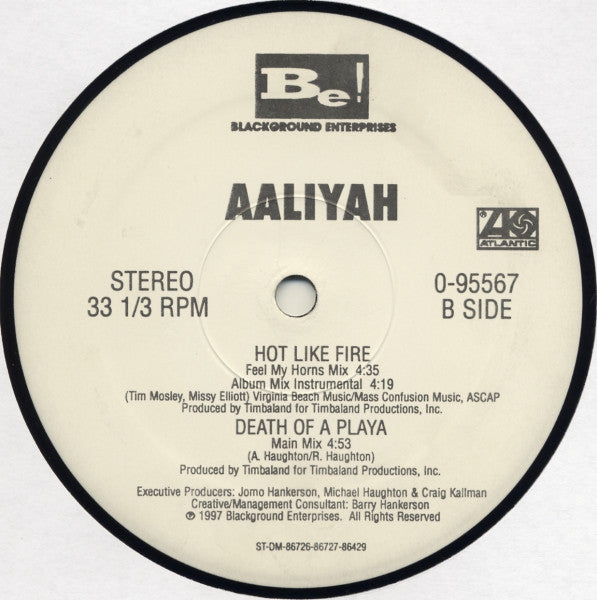 Aaliyah – The One I Gave My Heart To / Hot Like Fire (Used vinyl)