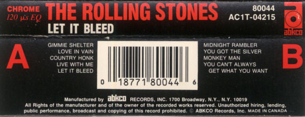 The Rolling Stones – Let It Bleed (Used cassette)