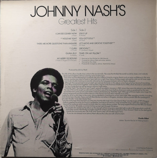 Johnny Nash – Greatest Hits (Used vinyl)