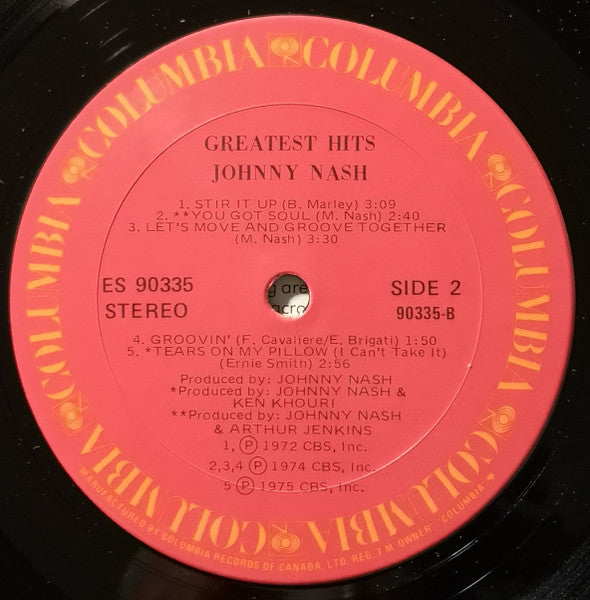 Johnny Nash – Greatest Hits (Used vinyl)
