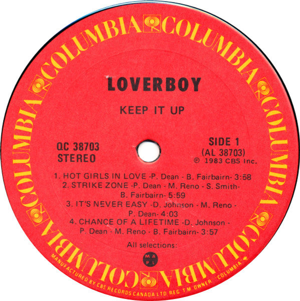 Loverboy – Keep It Up (Used vinyl)