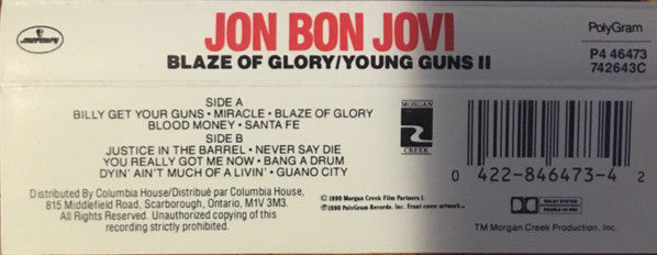 Jon Bon Jovi – Blaze Of Glory (Used cassette)