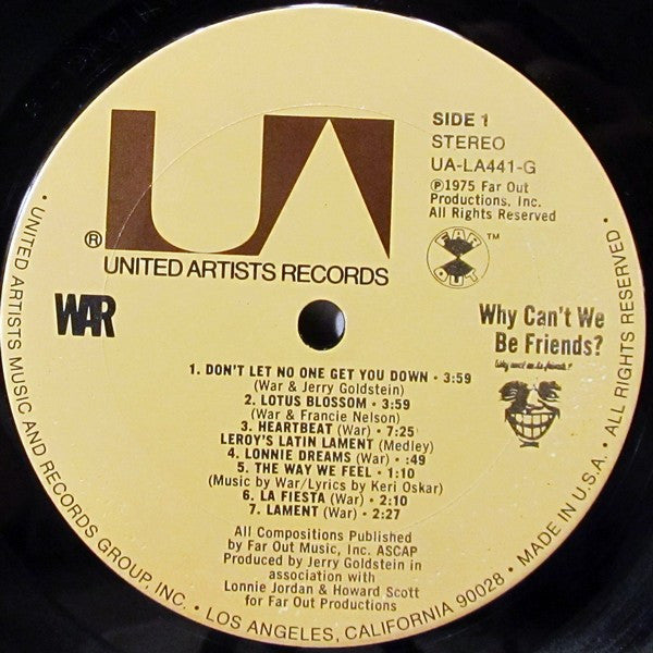 War – Why Can't We Be Friends? (Used vinyl)