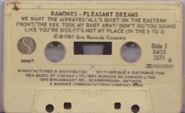 Ramones – Pleasant Dreams (Used cassette)
