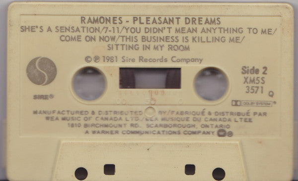 Ramones – Pleasant Dreams (Used cassette)