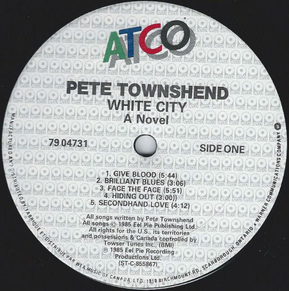 Pete Townshend – White City (A Novel) (Used vinyl)