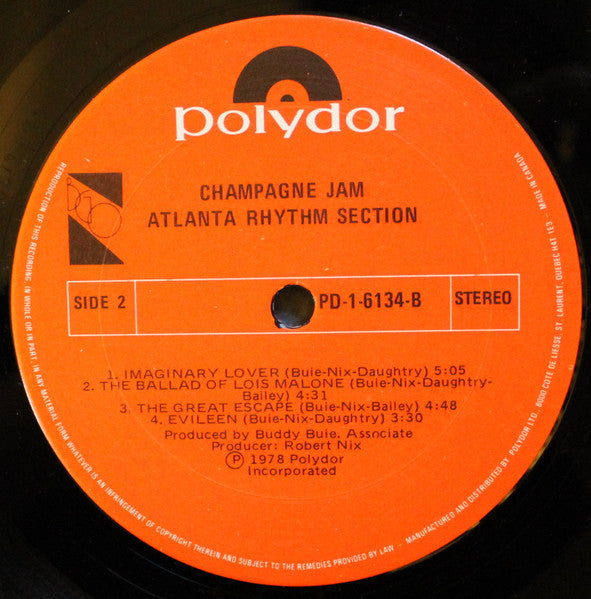 Atlanta Rhythm Section – Champagne Jam (Used Vinyl)