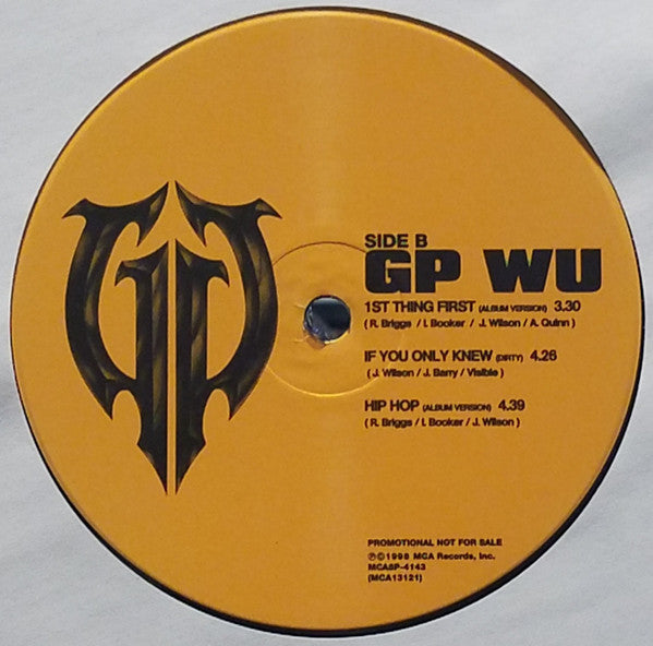 GP Wu – 1st Things First / If You Only Knew / Hip Hop (Used vinyl)