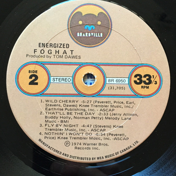 Foghat – Energized (Used vinyl)