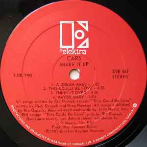 The Cars – Shake It Up (Used vinyl)