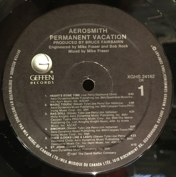 Aerosmith – Permanent Vacation (Used vinyl)