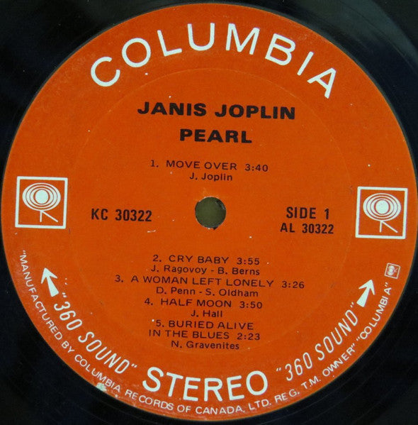 Janis Joplin – Pearl (Used vinyl)