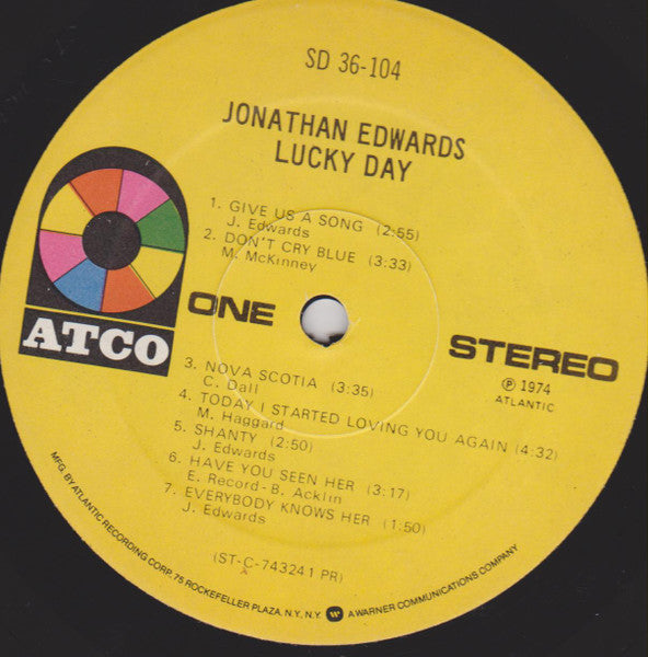 Jonathan Edwards – Lucky Day (Used vinyl)