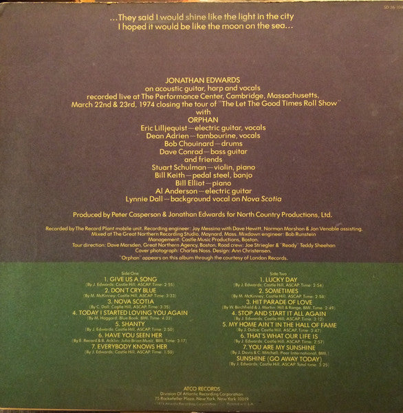Jonathan Edwards – Lucky Day (Used vinyl)