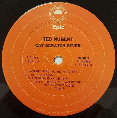 Ted Nugent – Cat Scratch Fever (Used vinyl)