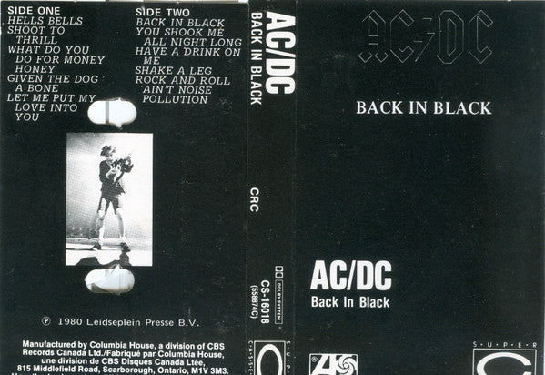 AC/DC – Back In Black (Used cassette)