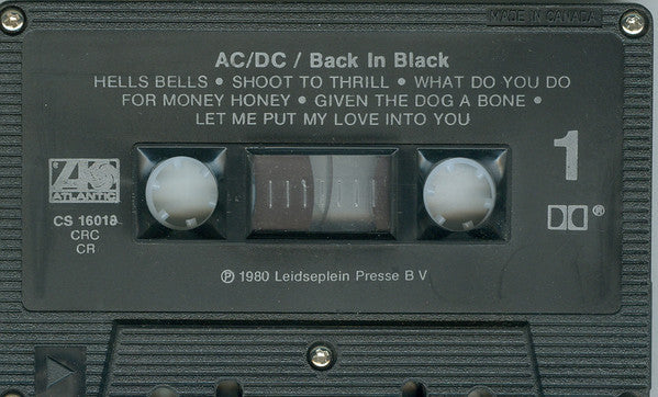 AC/DC – Back In Black (Used cassette)