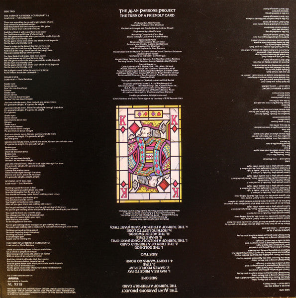 The Alan Parsons Project – The Turn Of A Friendly Card (Used vinyl)