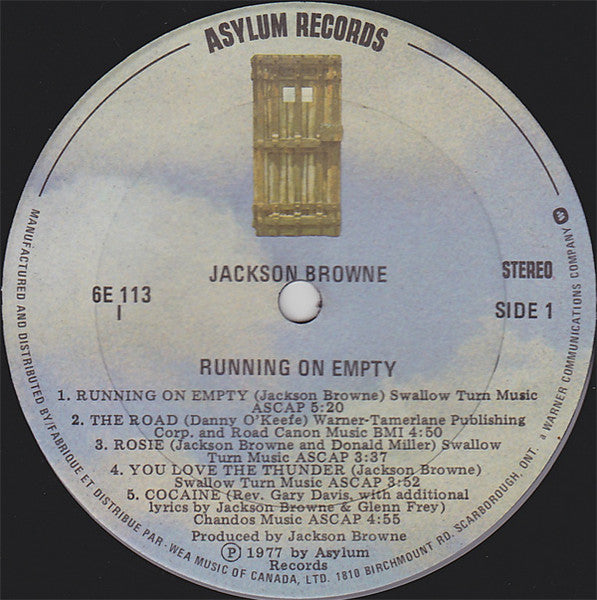 Jackson Browne – Running On Empty (Used vinyl)