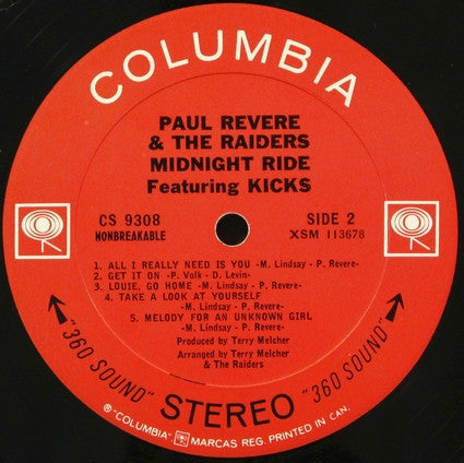 Paul Revere & The Raiders – Midnight Ride (Used vinyl)
