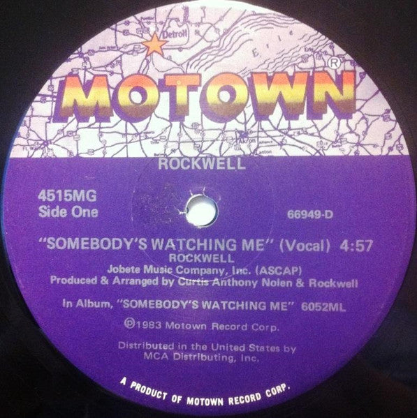 Rockwell – Somebody's Watching Me (Used vinyl) (12" single)