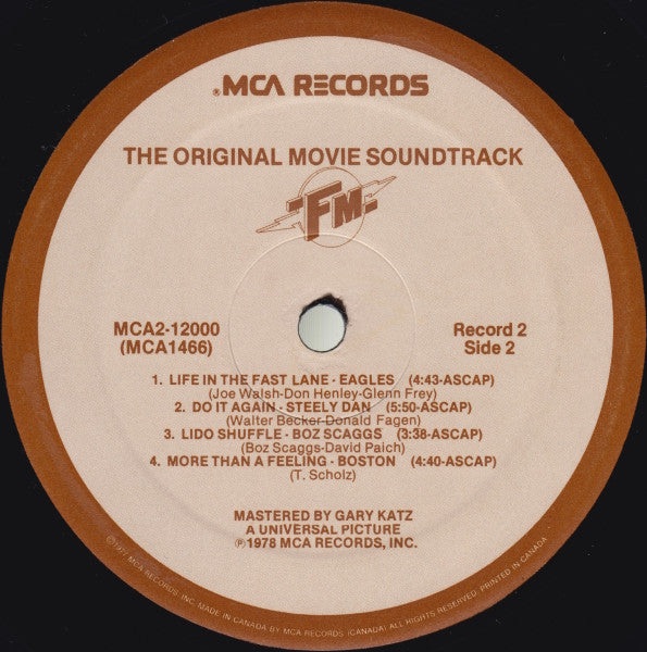Various – FM (The Original Movie Soundtrack) (Used vinyl)