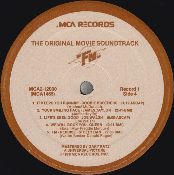 Various – FM (The Original Movie Soundtrack) (Used vinyl)