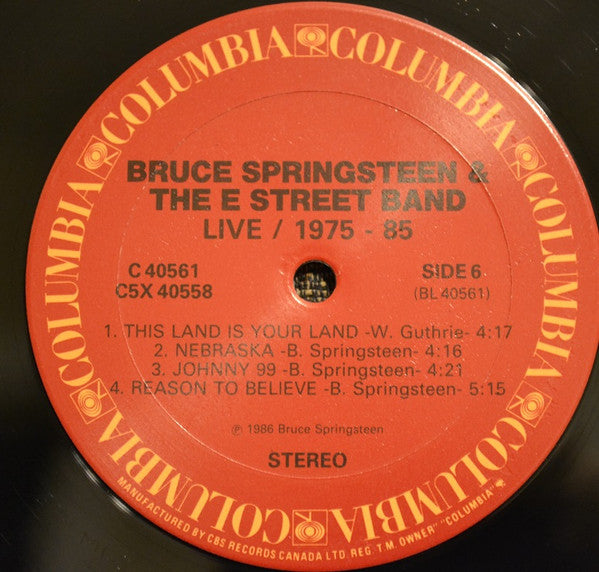 Bruce Springsteen & The E-Street Band – Live 5 LP Boxset/ 1975-85 (Used vinyl)