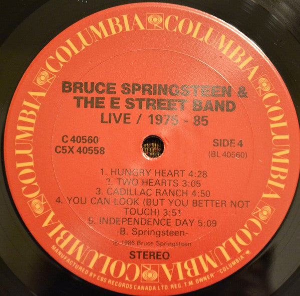 Bruce Springsteen & The E-Street Band – Live 5 LP Boxset/ 1975-85 (Used vinyl)
